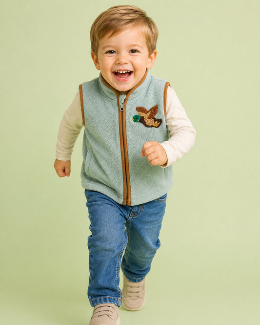 French Knit Mallard Fleece Vest