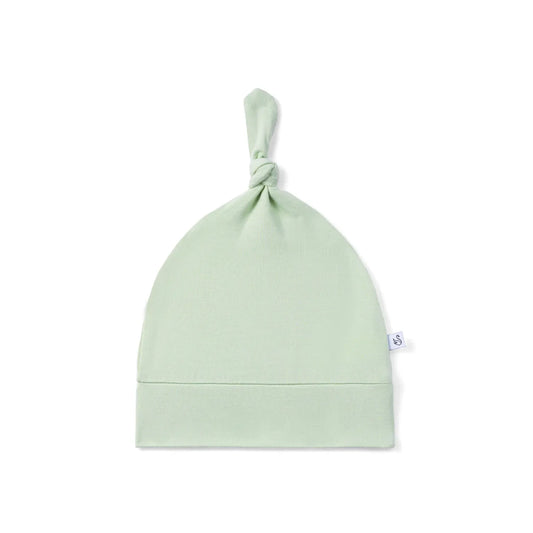 Baby Knotted Cap in Sage Green